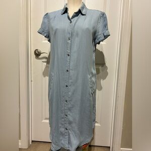 Standard Grace Light Blue Button-Up Dress